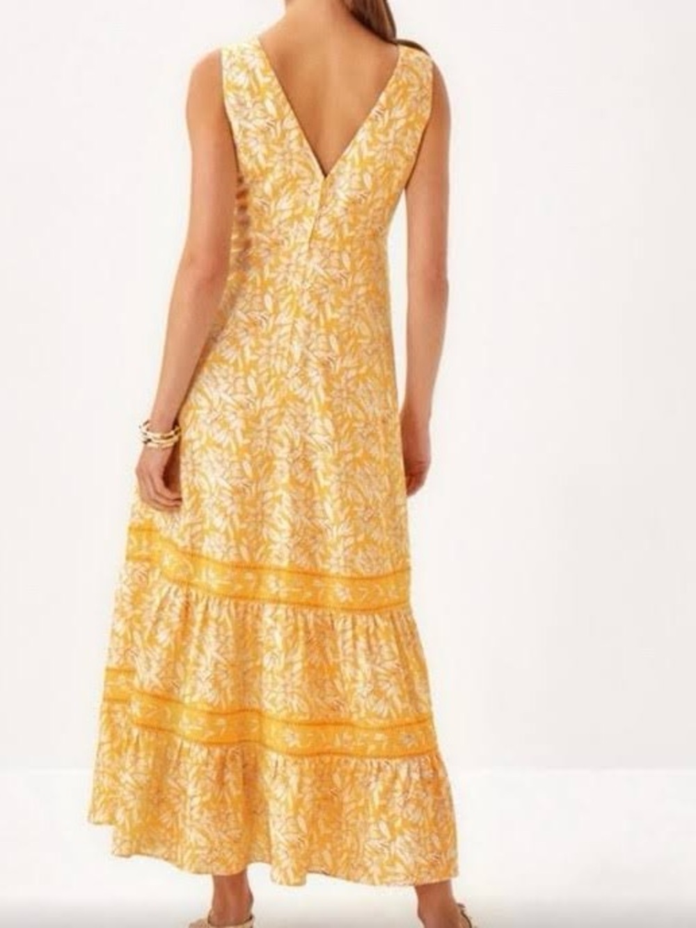 Lilly Pulitzer Avlyn Maxi Dress Honeycomb Hideaway Engineered, Like New - Picture 2 of 10